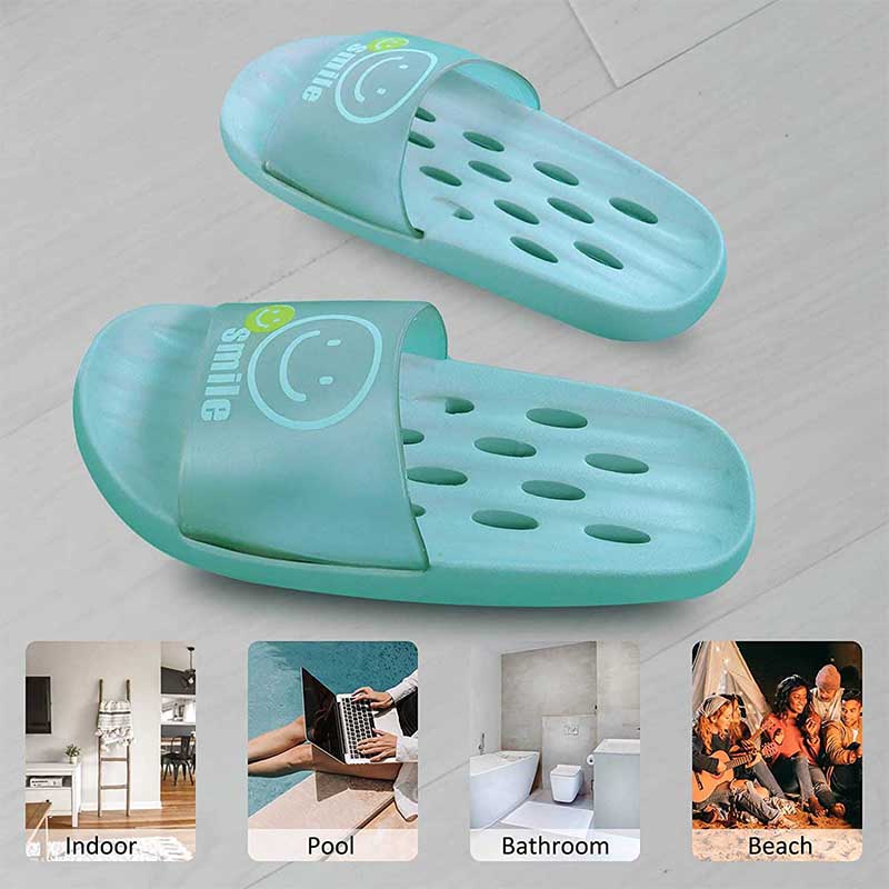 Shower Shoes for Men Women, Quick Drying Non-Slip Pool Slides Beach Sandals with Drain Holes Slippers